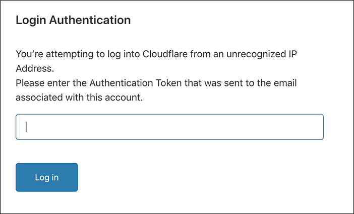 Ancienne URL : https://support.cloudflare.com/hc/article_attachments/360035323072/login_authentication.png
ID de l’article : 115003614752 | Authentification multifacteur par e-mail